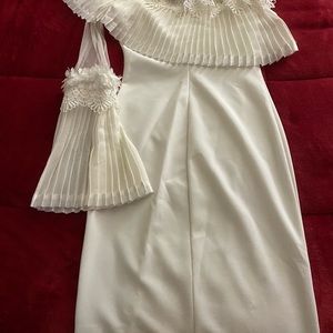 One shoulder white dress